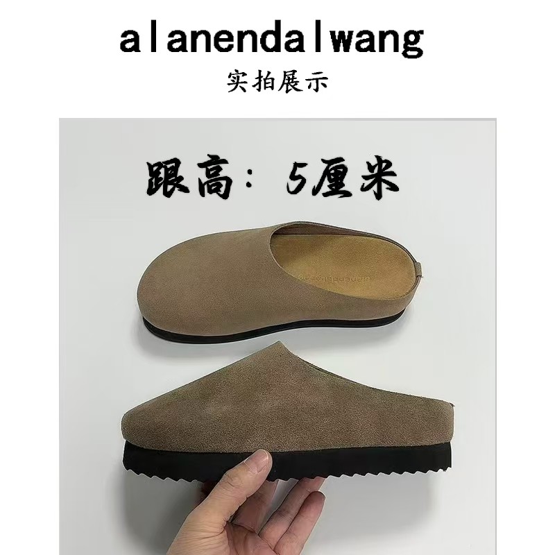 超好版本全真牛皮男女同款勃肯穆勒鞋厚底懒人拖包头拖鞋男女外穿