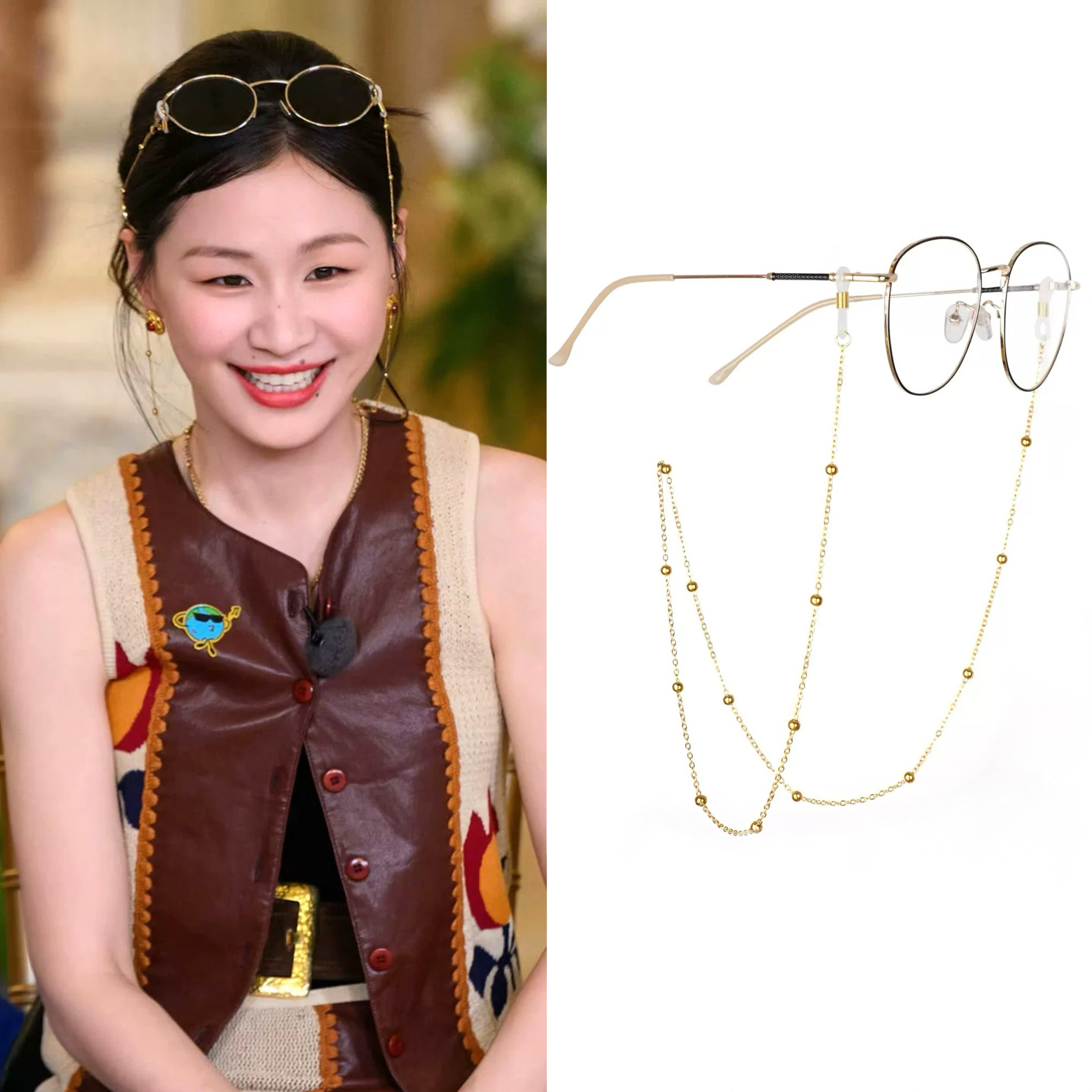 其他+眼镜链+金靖明星同款墨镜链