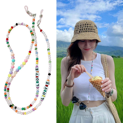 王心眼镜链时尚欧韩流行饰品