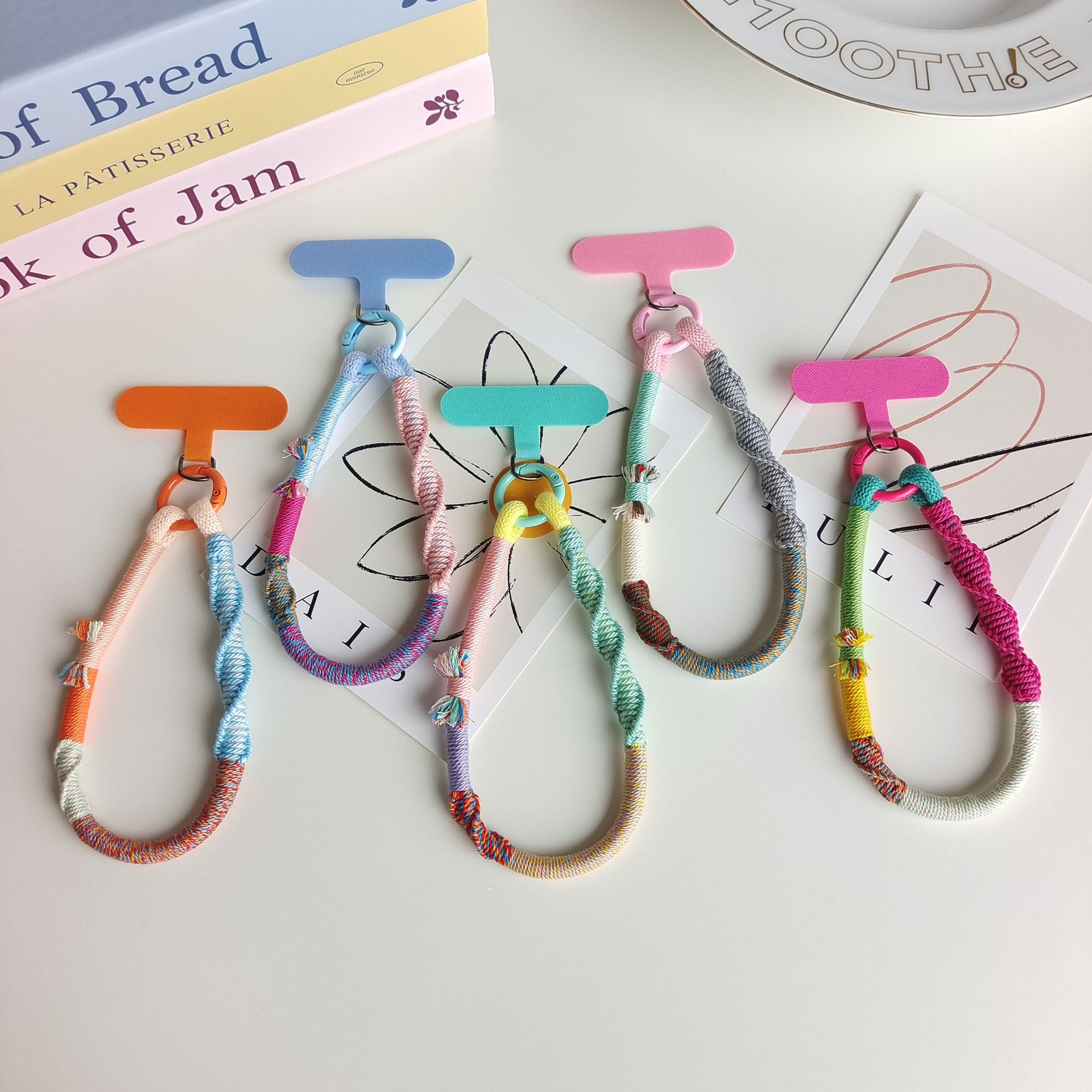 多巴胺彩色手机挂绳高级感相机钥匙扣防丢腕带绳编织短款防丢挂绳