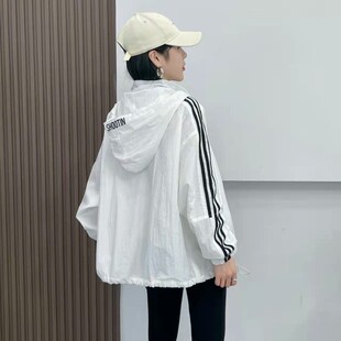 外套女ins潮2026夏季防晒衣韩版百搭连帽宽松长袖上衣休闲棒球服
