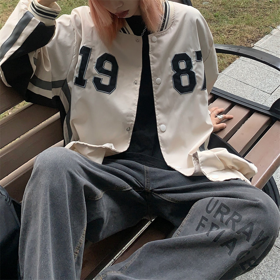港风炸街外套棒球服女2024春秋新款ins潮宽松韩版学生飞行员夹克