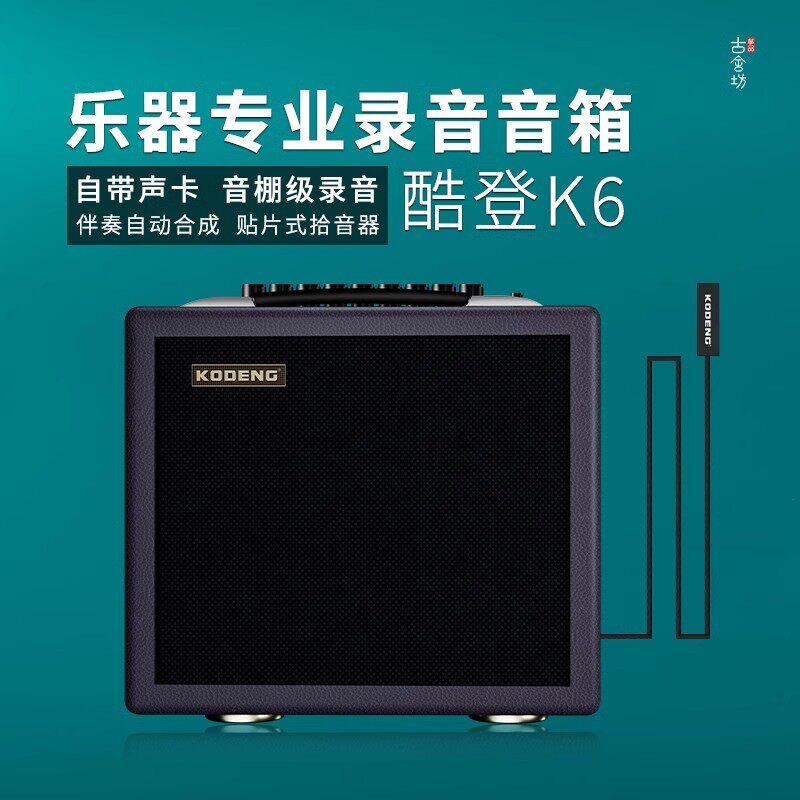 酷登K6乐器专业音箱自带声卡内录蓝牙充电拾音古琴古筝琵琶音箱