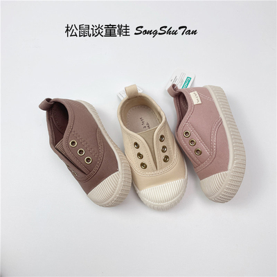 男童女童帆布鞋儿童幼儿园鞋软底