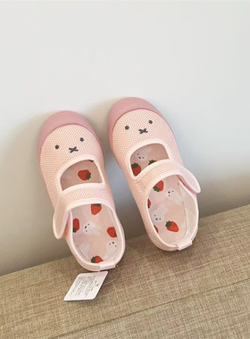女童网面运动鞋夏季小童单鞋浅口