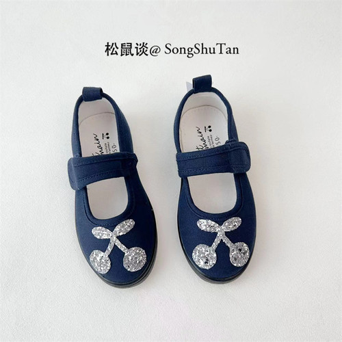 女童汉服鞋浅口帆布单鞋国风软底