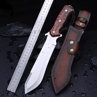 手工锻打高硬度户外生存刀多功能露营登山防身刀荒野求生刀排障刀