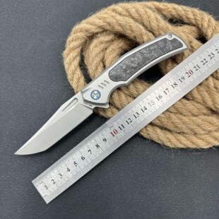 高端折叠刀M42高速钢刀便携随身户外折刀420J2G钢手柄多功能小刀