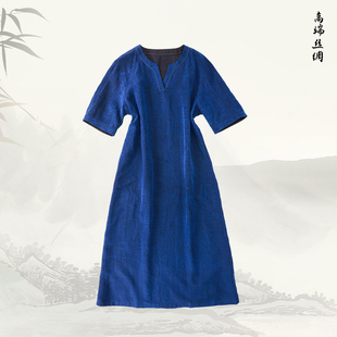 品牌新款 蓝龟连衣裙51187 桑蚕丝香云纱气质时尚 短袖