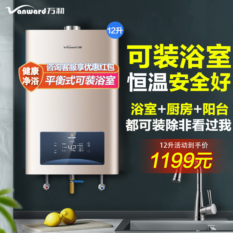 万和浴室专用燃气热水器家用平衡式天然气煤液化煤气12旗舰店官网
