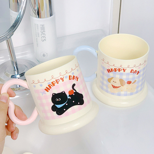 原创卡通漱口杯高颜值家用刷牙杯洗漱杯学生宿舍便携情侣牙刷杯子