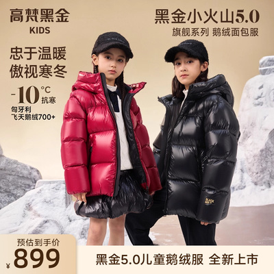 高梵黑金男童女童鹅绒服