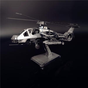金属直升机歼20玩具拼装模型