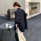 韩系高级感廓形西装外套女2025秋季新款松弛感宽松休闲百搭小西服，女装西装，2C196