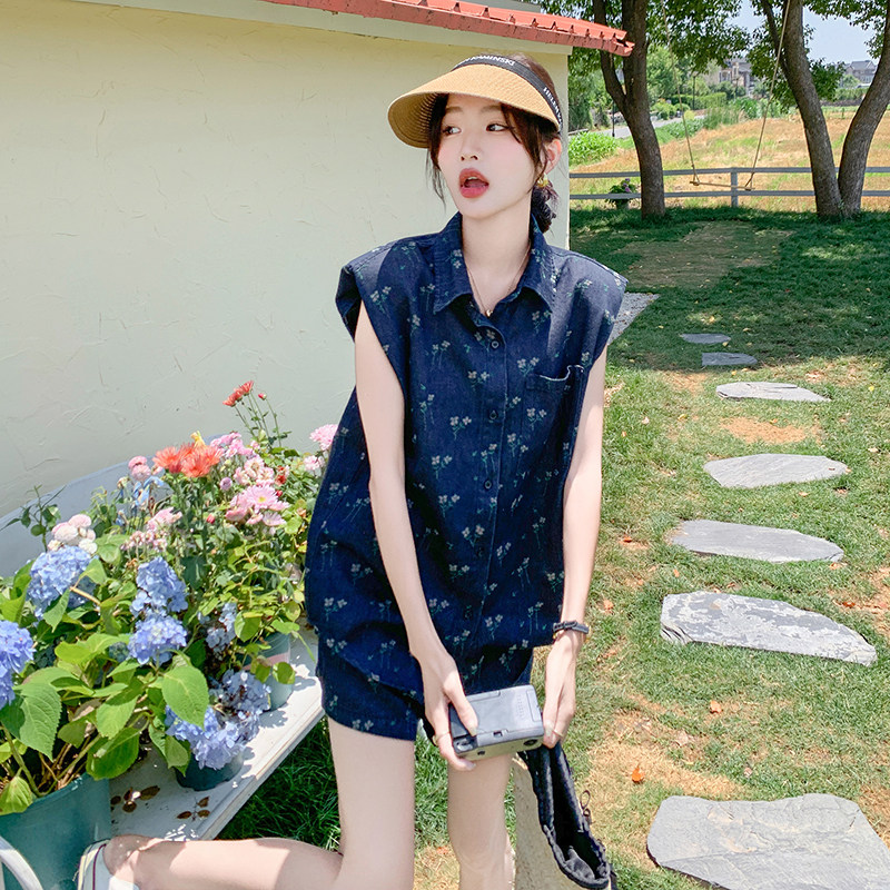 时尚套装休闲套装高腰西装炸街牛仔减龄显瘦女装宽松小香风气质,女装套装/套裙,2C196