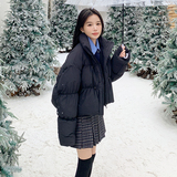 超好看设计感黑色短款羽绒服女冬2024新款肯豆风时尚白鸭绒厚外套，女装羽绒服，2C196