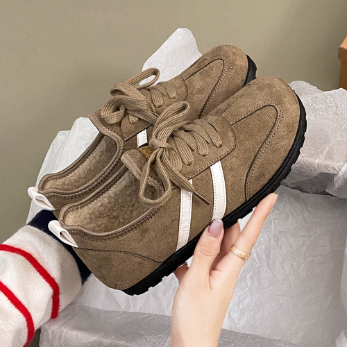 加绒加厚棉鞋保暖舒适芒果鞋子女