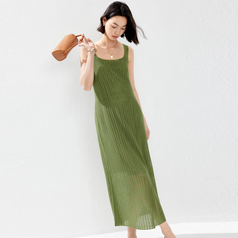 伊芙丽度假风设计感吊带连衣裙