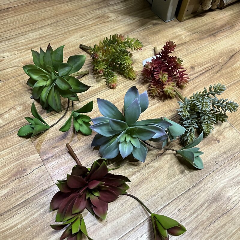 仿真多肉植物佛手兰宝石莲布景摆件装饰假花微景观装饰龙舌兰雪莲