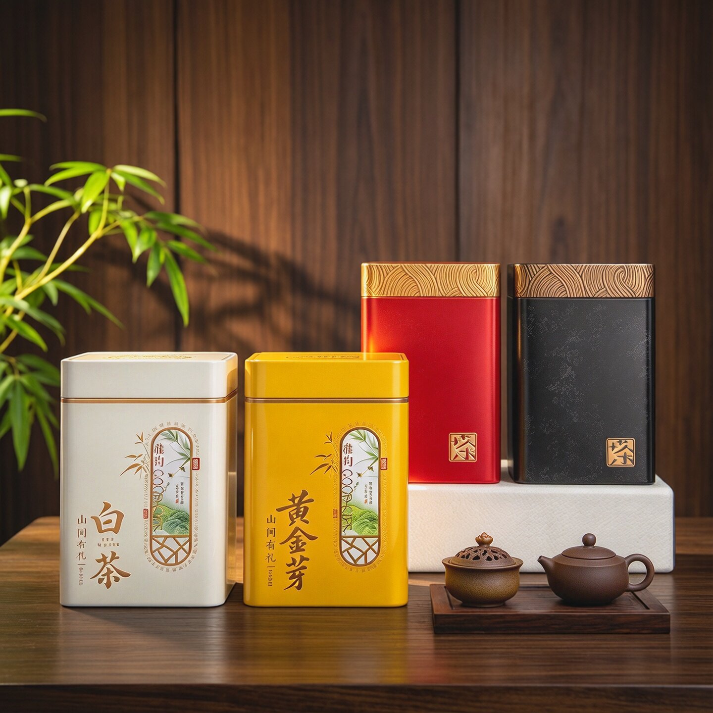 复古金属大号密封茶叶罐定制