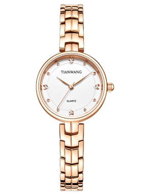 天王爱心时尚女士石英心形手表女款轻奢小众31387生日礼物盒女生