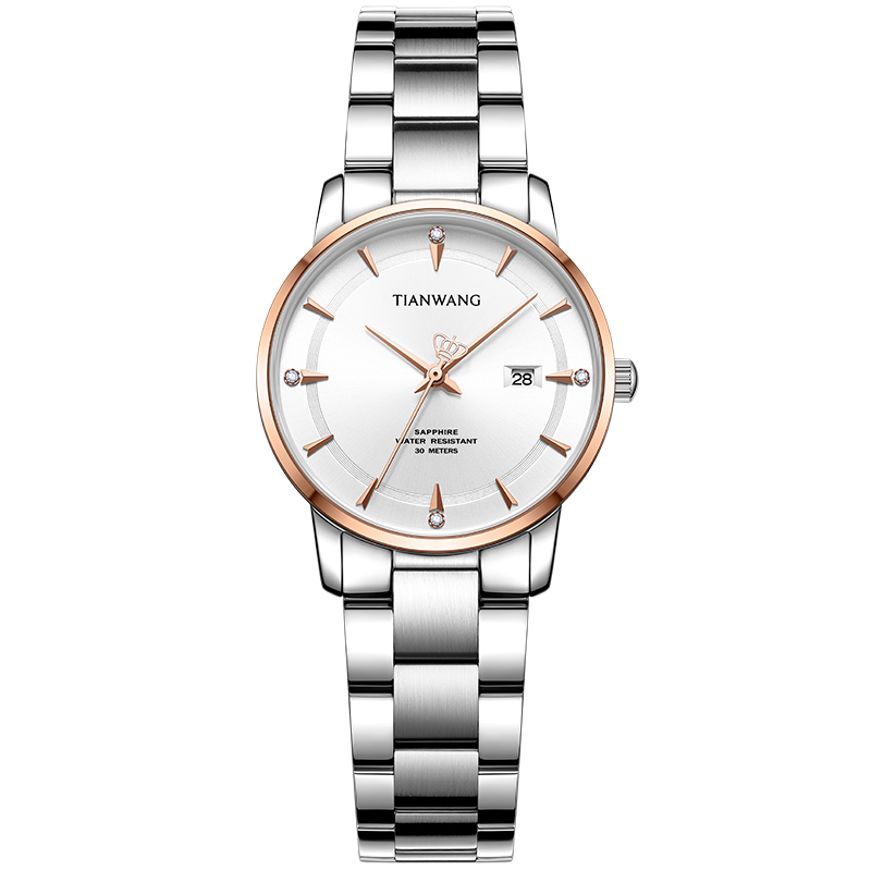 送情侣送老婆老公天王简约经典商务石英钢带男女表生日礼物31127