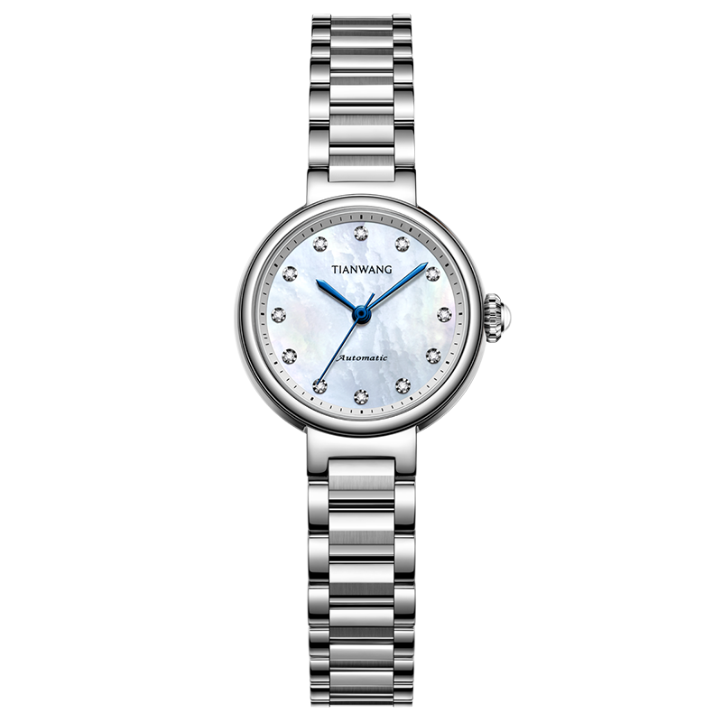 送妹妹送女友天王表简约钢带贝母女士薄装机械手表生日礼物51513