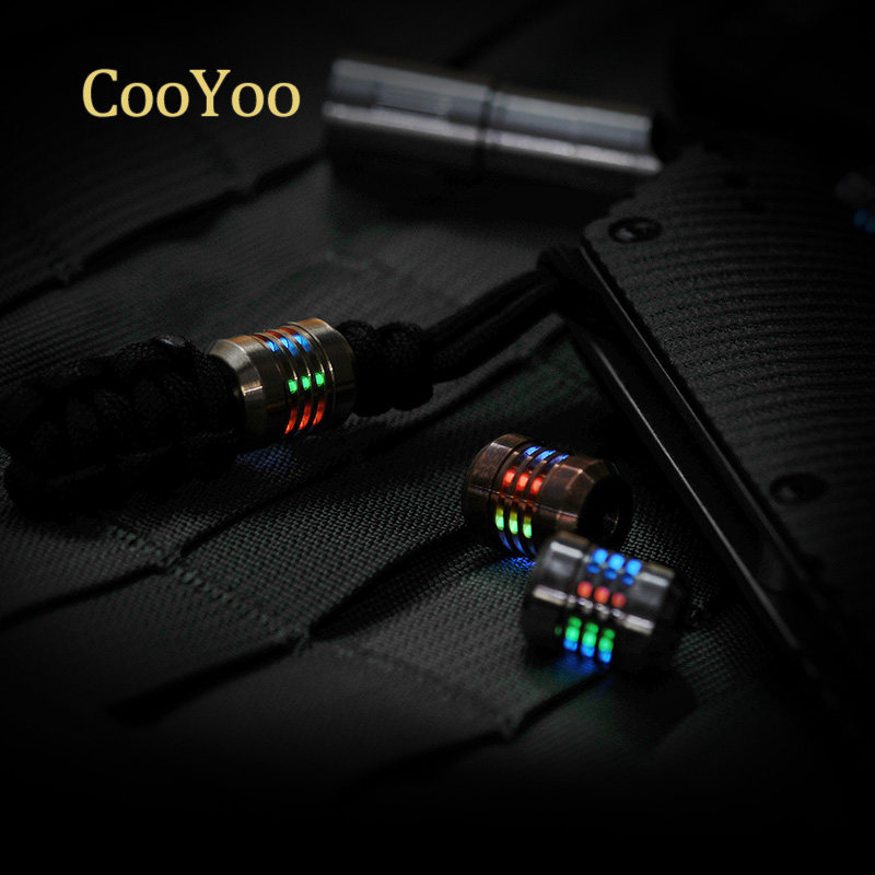 CooYoo 自发光氚气灯管刀坠 飞火流明夜光挂坠  DIY手链串珠挂饰