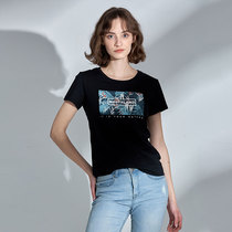 NORTHLAND/诺诗兰2019新款女士户外旅行透气舒适短袖T恤GL082B28