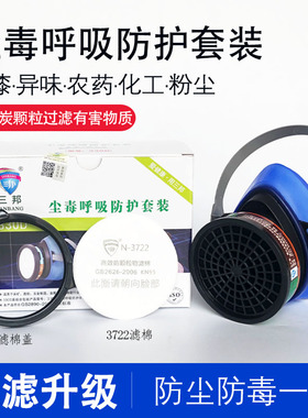 三邦330D防毒面具防尘喷漆面罩化工工业气体防护活性炭猪鼻子口罩