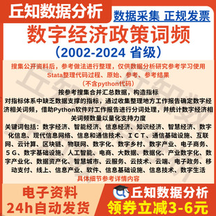 数字经济政策词频统计2002-2024省级文本分析数据Stata整理含参考