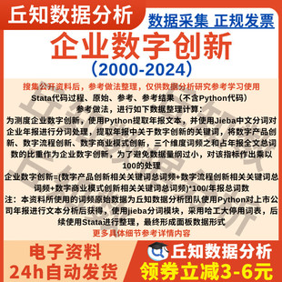 上市公司数字创新2024 2000数据Python年报文本分析Jieba分词结果