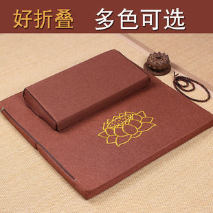打坐垫禅修垫椰棕折叠冥想静坐垫家用跪拜佛蒲团加厚盘坐垫上垫子