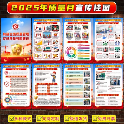 2025年全国质量月主题宣传画海报