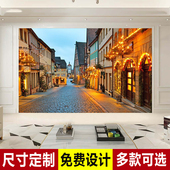 现代3d立体纽约城市夜景背景墙墙纸壁纸客厅餐厅KTV无缝大型壁画