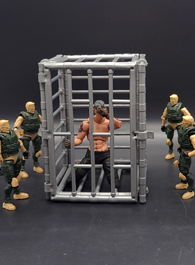 1/18兵人配件bfs暗源酸雨囚笼监狱3.75寸可动人偶模型diy场景笼子