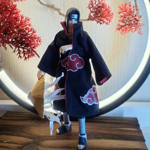 shf火影布衣晓组织宇智波鼬cos忍者晓袍披风1/12兵人素体衣服风衣