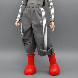 1/6兵人衣服配件ob24雨靴6分娃衣靴子鞋子bjd小布素体娃鞋大红靴