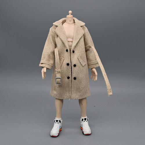 1/12兵人衣服配件方大头Mirrfig素体风衣英伦中长款毛呢大衣外套