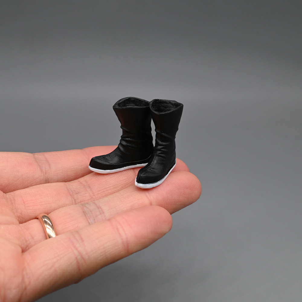 1/12古代兵人配件古风汉服靴子