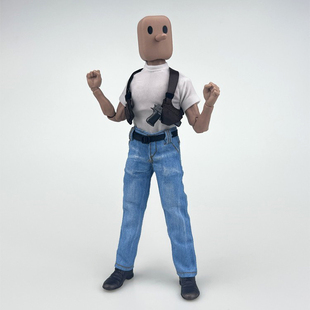 1/12兵人武器配件mezco快拔枪套手枪胸挂6寸shf男素体人偶diy改件