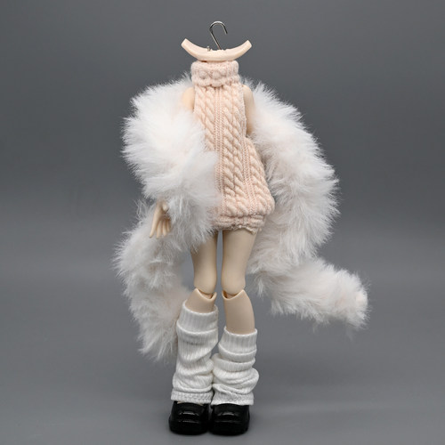 12分阿巳3出逃体bjd毛毛披肩围巾