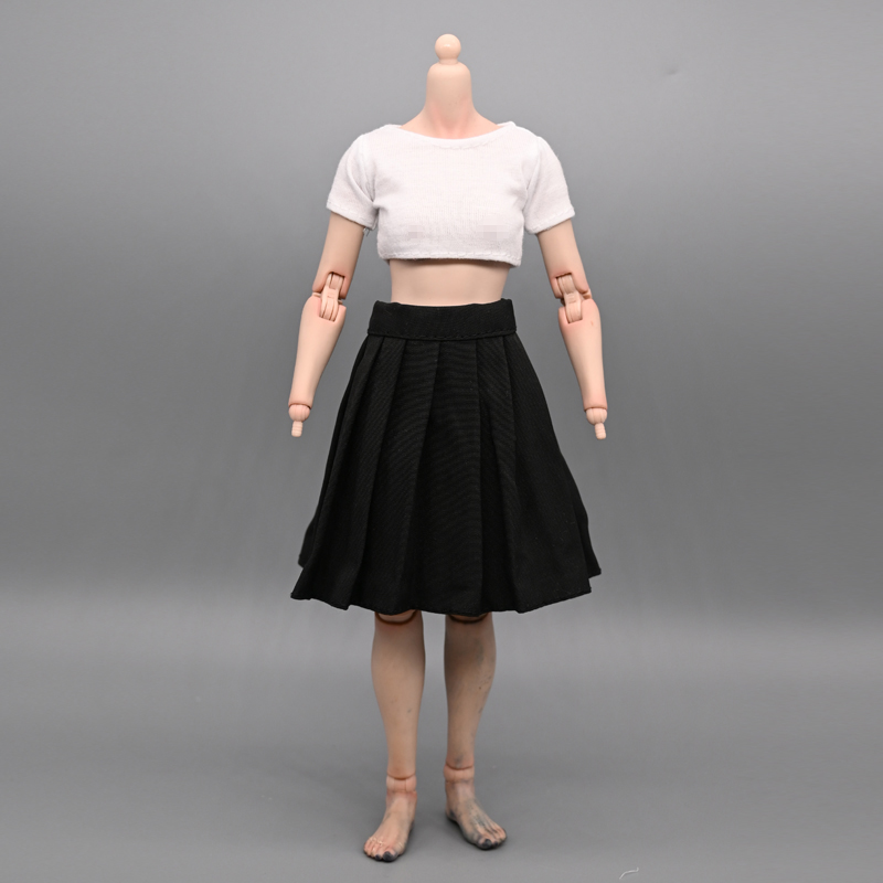 1/6分兵人衣服配件jk学生百褶裙