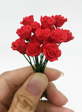 1/12兵人结婚场景玫瑰花6寸shf人偶手办模型ob11鲜花figma配件bjd