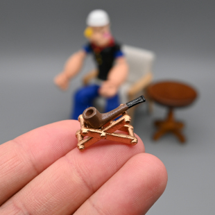 1/12兵人场景配件mezco黑帮教父惩罚者金刚狼shf烟斗手办散件ob11