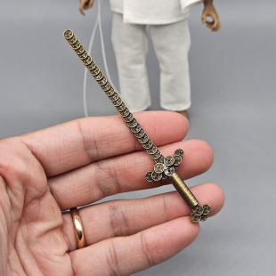 1/12兵人武器配件道士铜钱剑6寸武侠僵尸道长手办素体宝剑天师剑