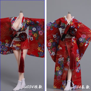 1/6兵人衣服配件ph浴衣和服tbl岚包胶素体女人偶模型日式和风裙子