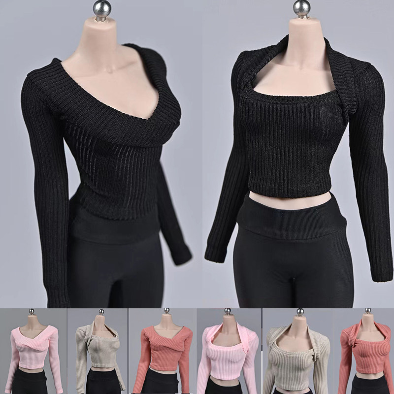 1/6兵人衣服配件ph包胶女素体tbl人偶手办模型毛衣上衣bjd打底衫