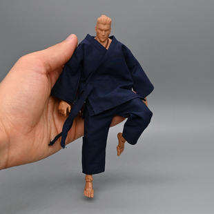 1/12兵人衣服配件天师道士方大头romankey男素体古装古风汉服道袍