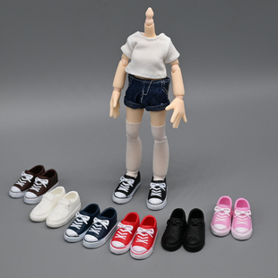 12分妖精体娃鞋小布素体娃衣帆布鞋bjd板鞋运动鞋D男D女D妹AZ鞋子